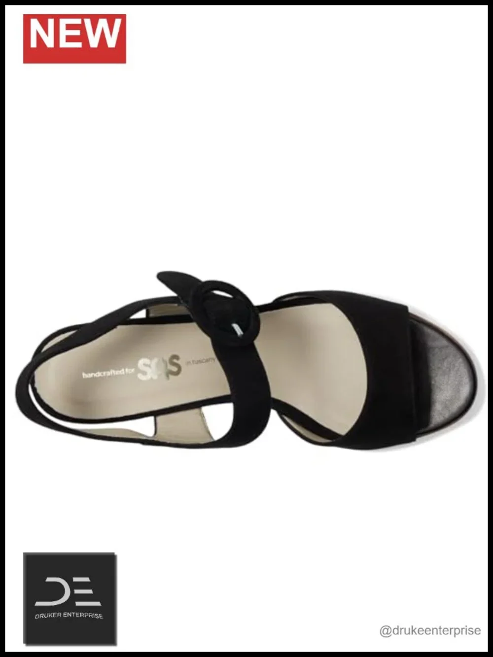 SAS Carine Quarter Strap Wedge Sandals - Leather Ankle Strap Wedges